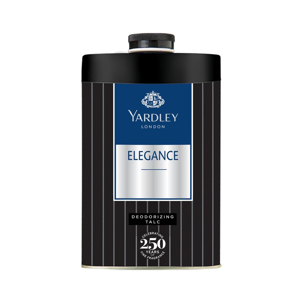 Yardley London Elegance Deodorizing Talc For Men 250G Super Fine Fougere Aromatic Woody Fragrance Body Powder