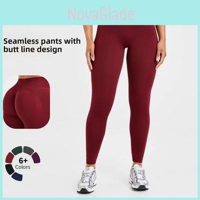 Seamless Peach Hip Yoga Pants With Abdominal Control For Women Fitness Running Sportwear