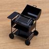 Miniature Barbecue Grill with Openable Lid Decorative Dollhouse
