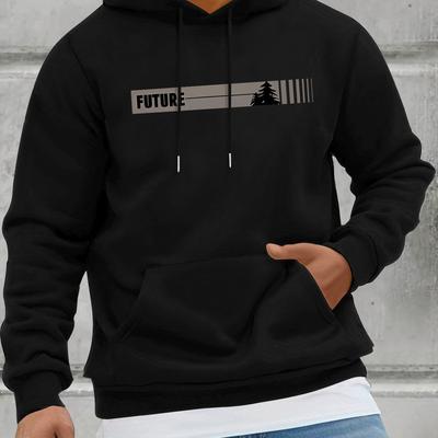 Men's Autumn and Winter Geometric Hoodie Men's Design Street Style Sportswear Autumn Casual Hooded Sweatshirt