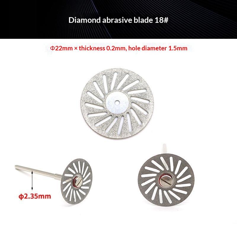 1Pc Laboratory Diamond Cutting Disc 22Mm X 0.2Mm 2.35Mm Shank Perforated Rotary Grinding Wheel For Precision Lab Use