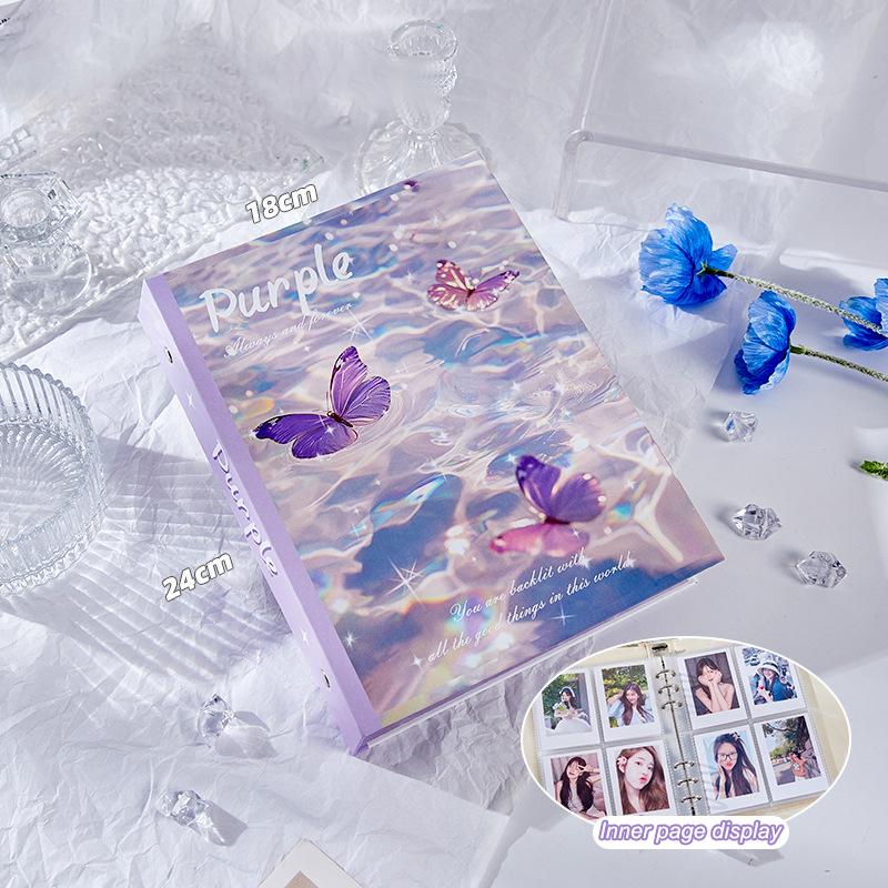 High-Capacity 3 Inch Kpop Idol Photo Album 20 Pockets Bowknot Photocard Binder Mini Gift Small Card Book