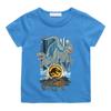 Jurassic World T-shirt Dinosaur Classic Movies 100%Cotton Casual Retro Tee-shirt Graphic Printing Children Clothes Tees Top Kids