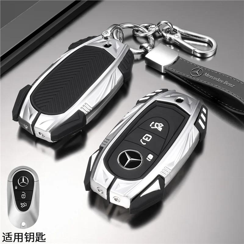 Autoschlüsselhülle für Mercedes-Benz A B C E G S-Klasse CLA CLS GLA GLB GLC GLE GLS EQA EQB EQC 3 Tasten Auto Zubehör