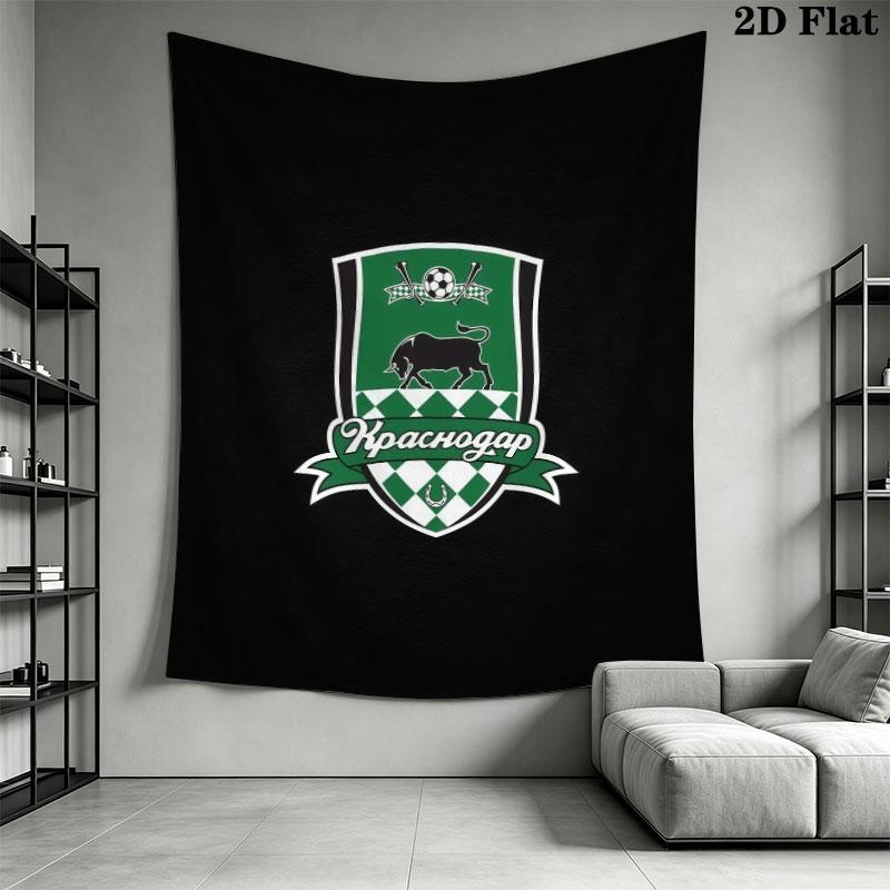 FC Krasnodar Glory Wall Hanging Printed Fabric Blanket Decorative Tapestries for Bedroom Living Room Home Decor