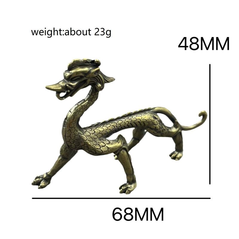 

Медная статуя демона-дракона, небольшой орнамент, старинные металлические фигурки зверей, аксессуары для украшения стола, предметы домашнего декора