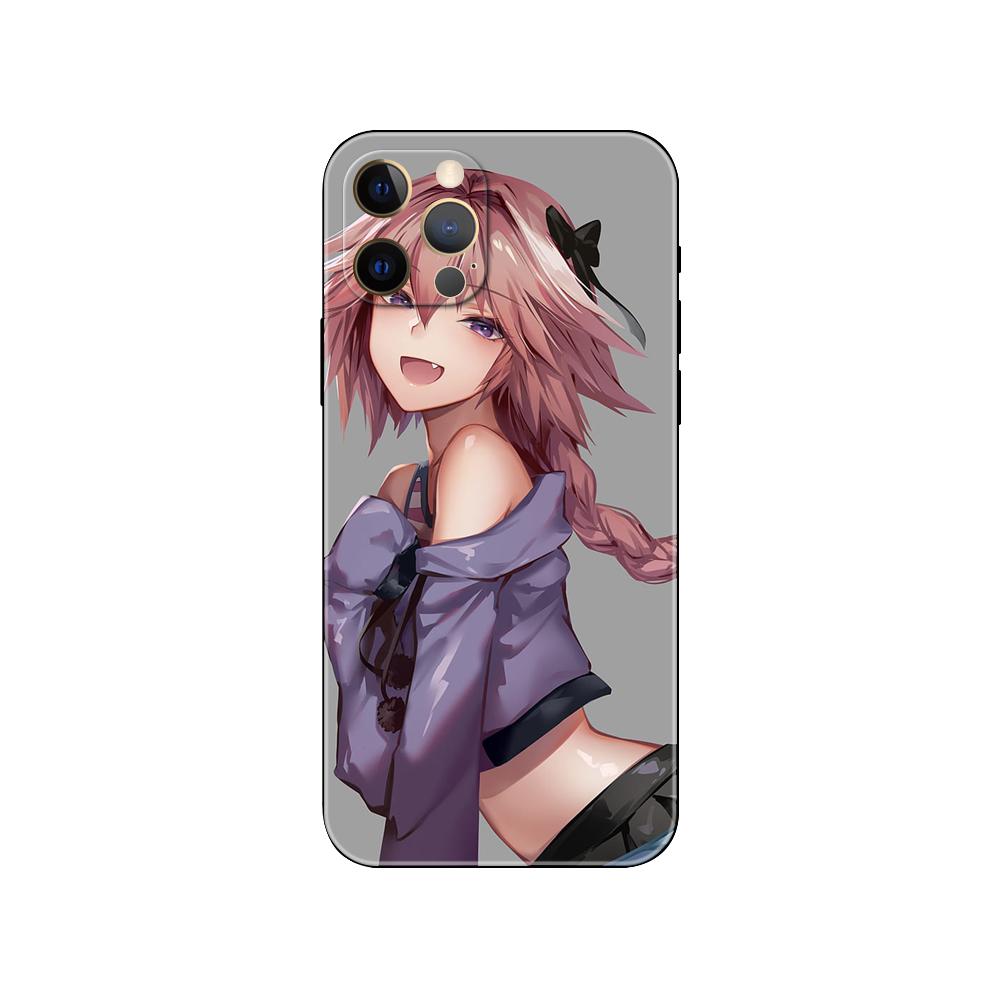 Astolfo Phone Case for Iphone 5 5s 2020se 6 6s 7 8 Plus X 10 XR XS 11 12 13 Mini Pro MAX Black Tpu Back Cover