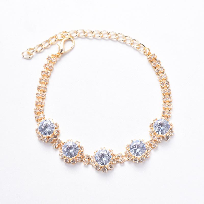 

Cat Dog Versatile Necklace Pet Supplies Zircon Flower Full Diamond Necklace Super Cute Jewelry Cat Collar Princess Dress Up Gift S золотий