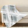 Printed Flannel Fleece Blanket, Skin-friendly Soft Throw with Minimalist Lines – Cozy Warm Blanket for Home, Dorm, Christmas & Halloween Use