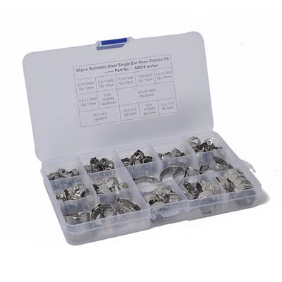 42PCS Colliers de serrage tuyau à oreille simple pour plomberie automobile