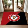 Brentford Football Design Crystal Velvet Rug Soft Decorative Mat for Bedroom Entrance