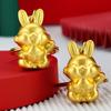 Golden-Rabbit Keychain Women Bag Pendent Car Keyring Lucky Rabbit Amulet-Jewelry Gifts Chinese New Year Mascot Zodiac