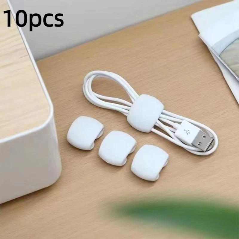 10Pcs Multifunction Cable Organizer Usb Holder Cable Management Clip Cord Keeper Headphone Earphone Phone Charger Wire Clips