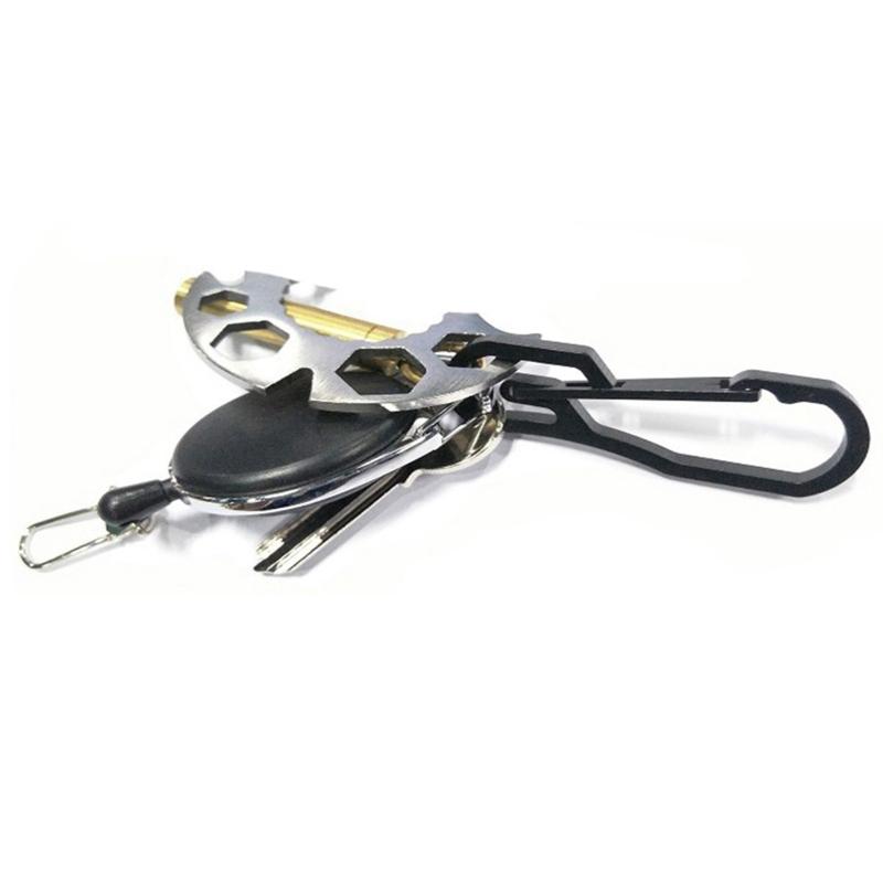 Multifunctional Carabiner for Key Ring Clip for Titanium Plating for Key Chain Holder Bottle Opener for Home, Office, Ca