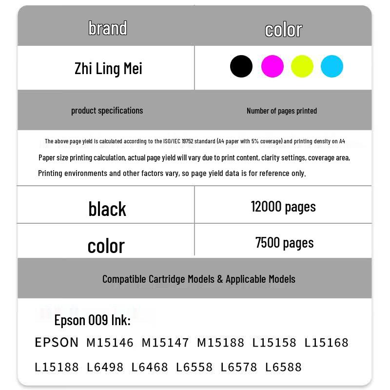 Generic Refill Ink Set for Epson 009 Series