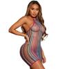 Sexy Donna Fishnet Night Dress Hot Bodycon Clubwear Vestido Colorato Porno Catsuit Erotico Trasparente Mini Dress Mujer Beachwear