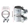 1PC Exhaust Clamp Stainless Steel 63mm Exhaust Tube Pipe Connector Joiner Sleeve Clamp Adjustable Clamp Replacement Accessories
