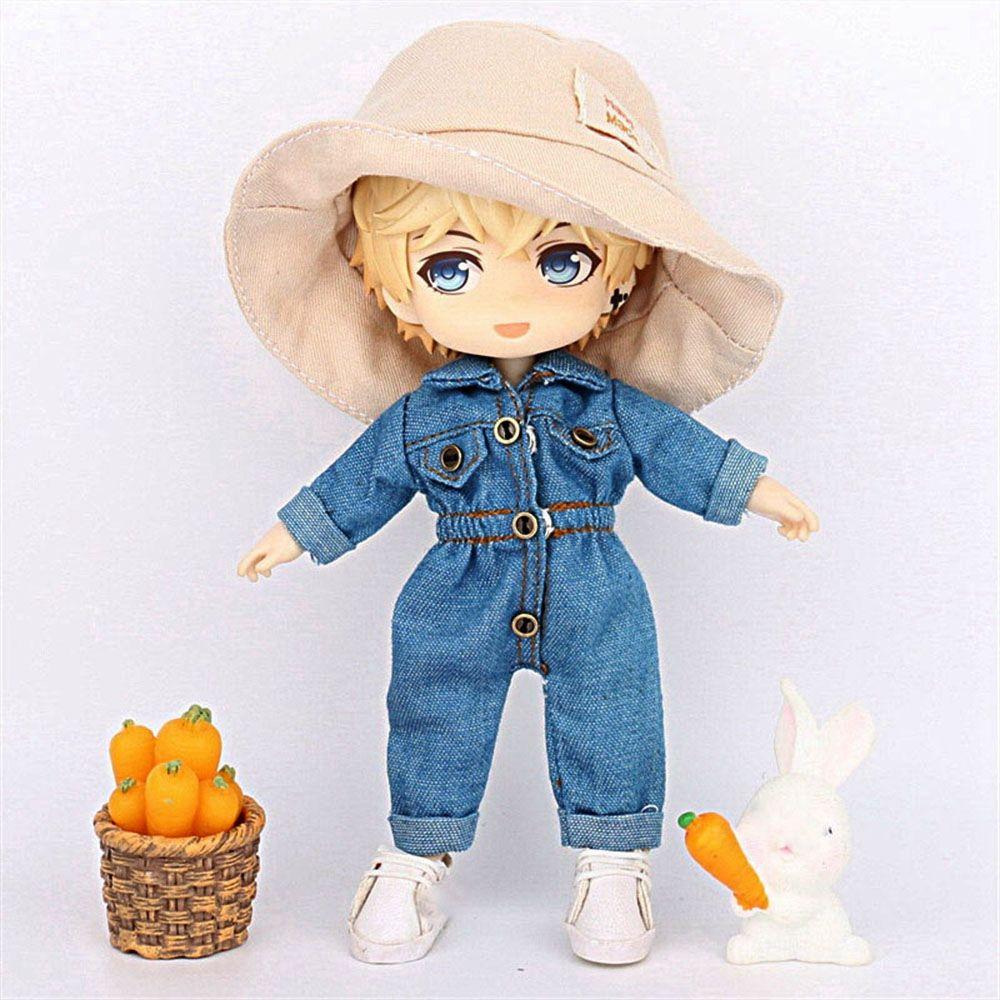 1/11 OB11Dolls For 1/12Bjd Doll Obitsu11 Doll Accessories Doll Overalls Doll Clothes Denim Pants