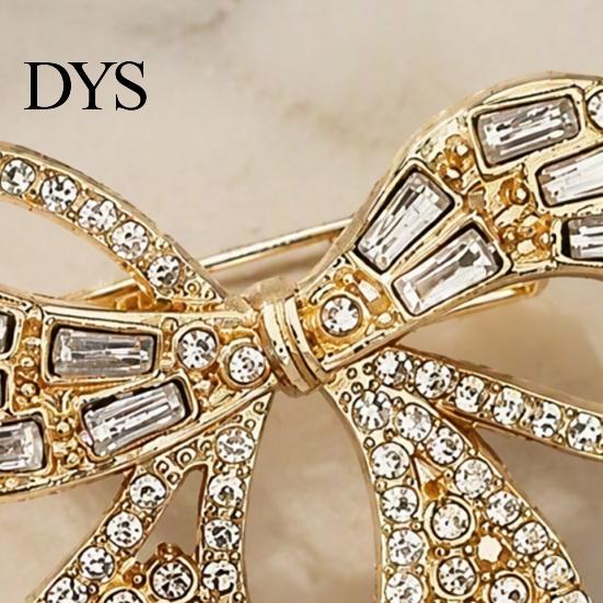 Women Jewelry Sparkling Rhinestone Bow Brooch, Mini Bowknot Shaped Lapel Decorative Clothing Accessories Pin, Accessory for Girls Pin