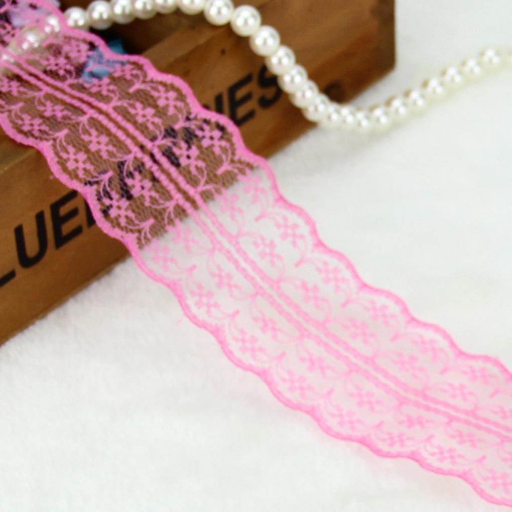 Embroidered Net Lace Trim Ribbon 6 Yard 4.5 Cm Multicolour Choice DIY Accessory
