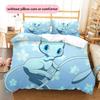 Mew Cartoon Duvet Cover & Pillowcases, Pokemon Fan Bedroom Bedding, Great Gift.chl