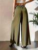 Pantaloni larghi in chiffon da donna con fondo trasparente