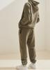 MITTA Heavy Terry Logo Jogger Training Pants - Khaki