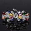 Women Colorful Peacock Hair Clip Barrette Hair Accessories Women Fashion Rhinestone Hairpin Headwear
