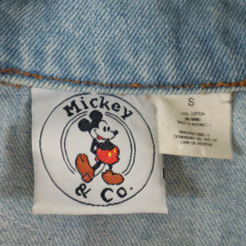 mickey & co. 90s Old Mickey Mouse Denim Jacket S Denim jacket trucker Women Used