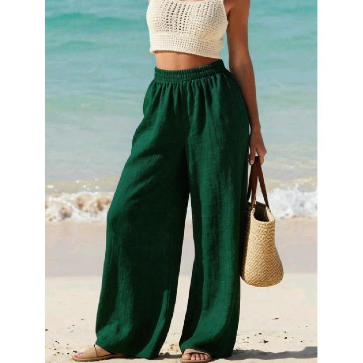 2026 New Summer Fashion Thin Casual Pants Loose Slimming Women's Solid Color Long Pants
