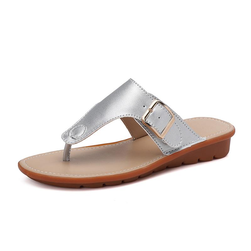 

Женские летние тапочки, нескользящие шлепанцы на танкетке, удобная обувь на платформе 42 серебряный