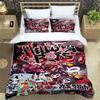 Fashion Comedy Helluva Boss Logo Sheets Quilt Covers Bedding Dormitory Sheets Duvet cover Set Three-piece Soft Warm Bedding Set