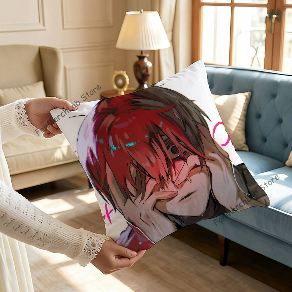 HHomicipher MrScarletellaS Anime Pillowcase Pillowslip Cushion Plush Boys Girls Cartoon Anime Kawaii Decoration Kids Birthday