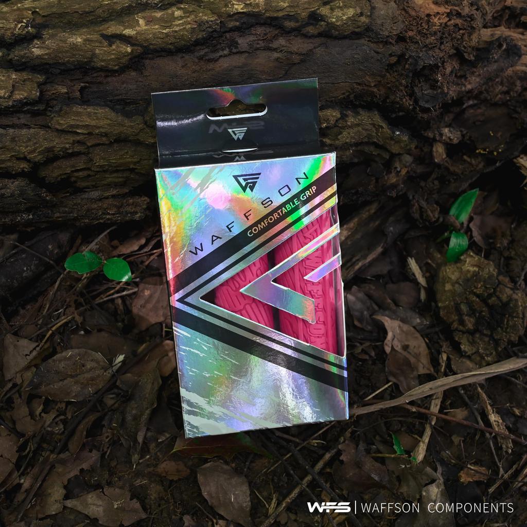 WFS World Map MTB Grips Single Clamp Ergonomic Mountain Bike Handlebar Grips Comfortable Vibration Damping for and Downhill Berry Pink Lock-On –