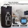Foldable Recycling Bag Large Laundry Hamper Collapsible Trash Bin Oxford Cloth Storage Basket Handles Kitchen Home Organizer
