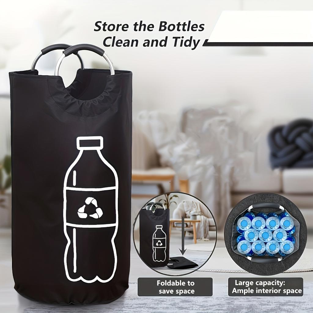Foldable Recycling Bag Large Laundry Hamper Collapsible Trash Bin Oxford Cloth Storage Basket Handles Kitchen Home Organizer