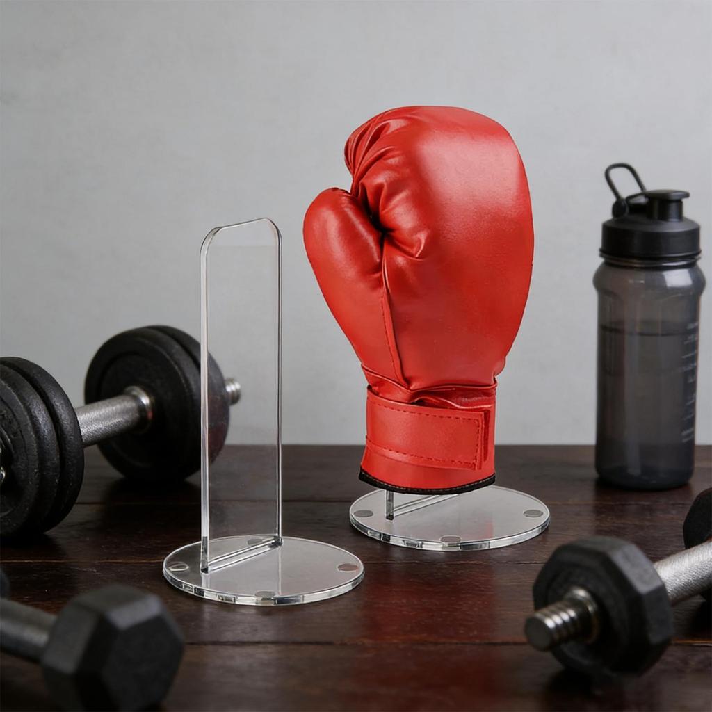 2Pcs Acrylic Boxing Glove Displays Support Showing Shelf Family Collection Autographed Glove Racks Boxing Glove Storage Holder