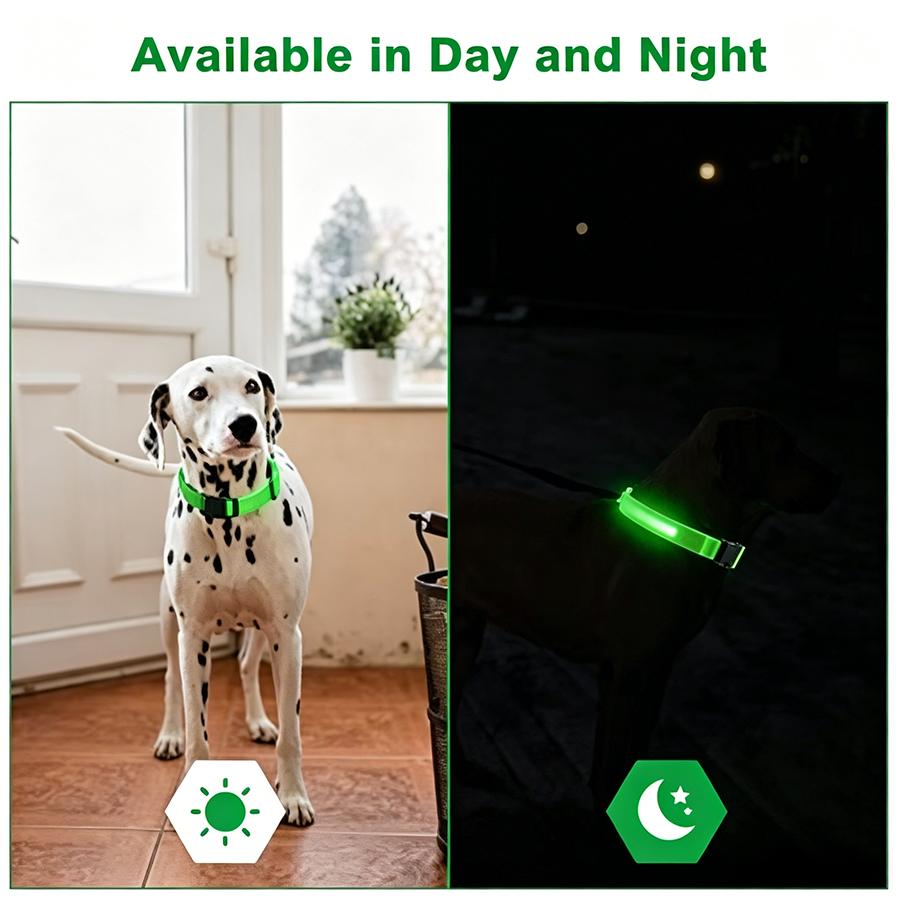 3 Modes Dog Luminous Charge Collar Led Usb Cat Dogs Collars Detachable Night Led Glow Dog Loss Prevention Collar Pet Accessories 3