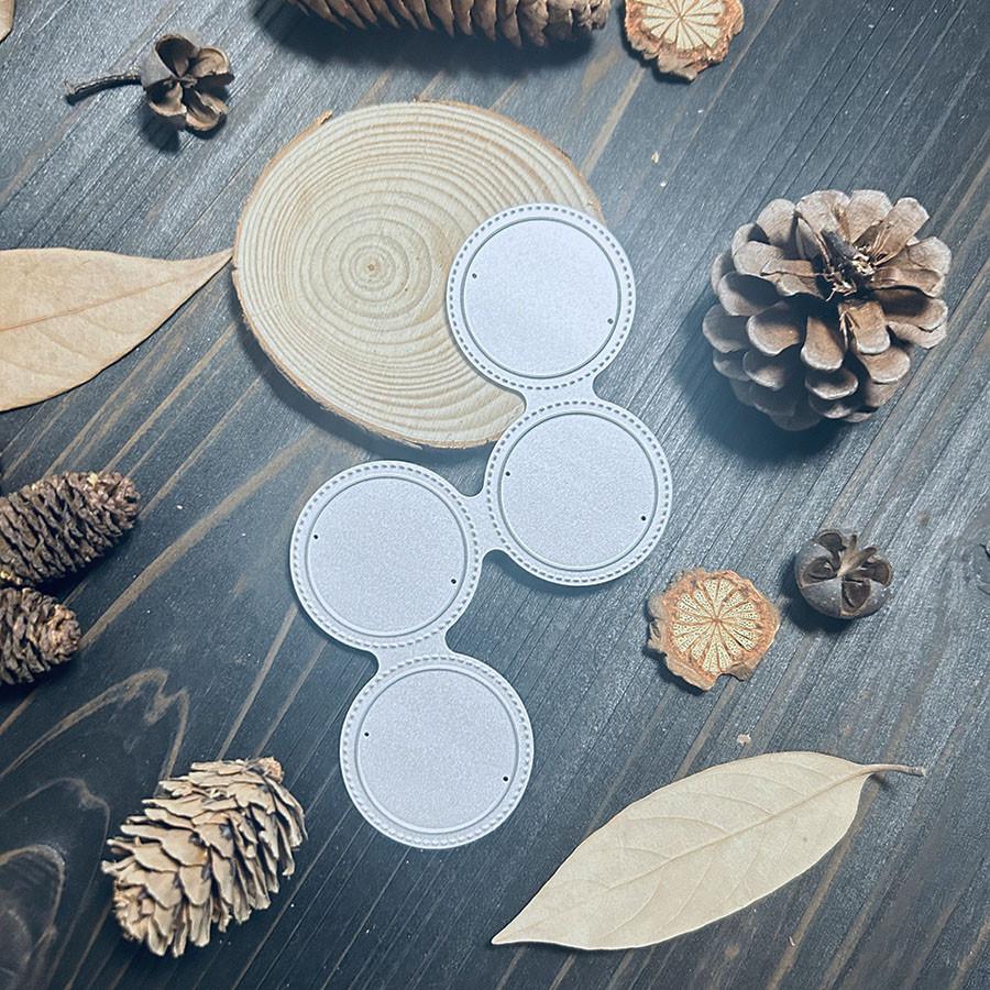 Okrągłe Tło Metalowe Wykrojniki Szablon do DIY Scrapbooking Album Fotograficzny Tłoczenie Papieru Kartki Rzemiosło Wykrojniki