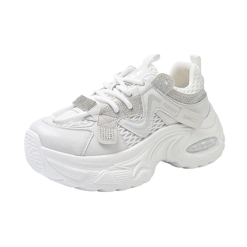 

Fashion autumn Summer Black Casual Women Fashion Platform Sport Shoes Women Chunky Sneakers Women Mesh Leather Platform designer Shoes 35 бежевый