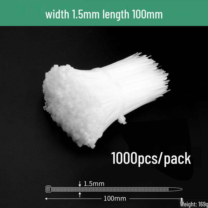 Black Self-Locking Nylon Cable Tie with Strong Anti-Theft Buckle