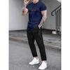 2 Piece Regular Fit Men's Jogger Pants Letter Printed Men's Short Sleeve T-Shirt Set Street Outdoor Casual Fashion Set