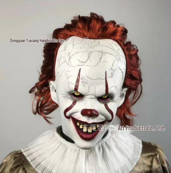 Halloween Horror Demon Clown Mask with Red Nose