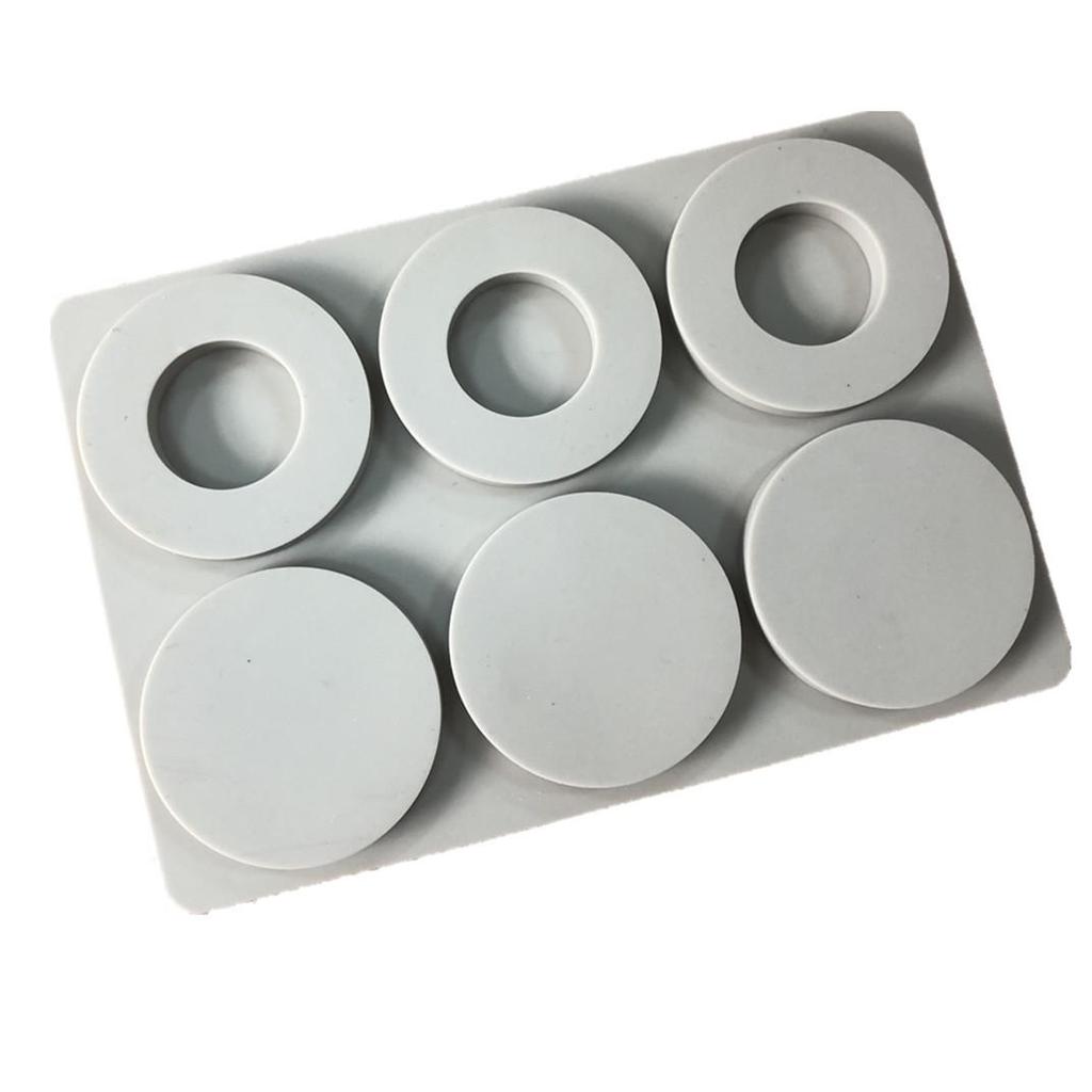 6-Cavity Round Silicone Mold for DIY Candle, Soap, Stone, and Plaster Crafts