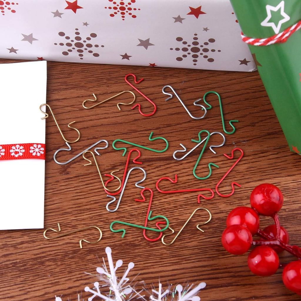 50PCS/100PCS Christmas Hook S-Shaped DIY Xmas Tree Pendant Christmas Decoration Doll Hooks For Home Party Baby Bedroom Accessory