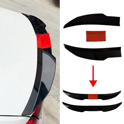 New Style Universal 3pcs Sedan Rear Trunk Tail Rear Wing Spoiler 115-125cm Adjustable DIY Refit Boot Wings Spoiler Car Accessory