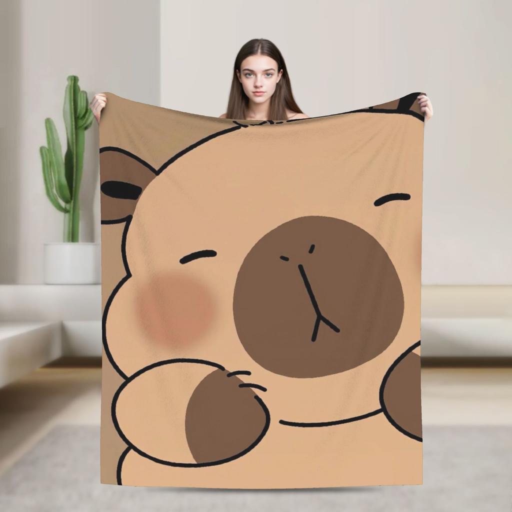 Capybara Blanket Quality Super Soft Throw Blanket Winter Travel Couch Chair Sofa Bed Funny Bedspread