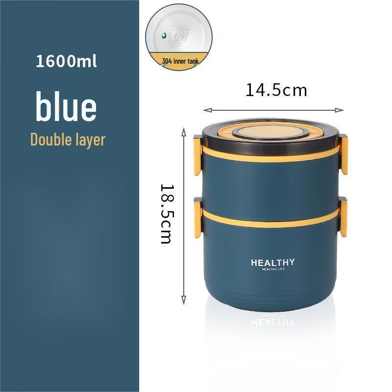 Qianxing 304 Stainless Steel Double Layer Portable Lunch Box