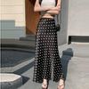 Satin Polka Dot Mermaid Skirt - Flowy Bodycon Midaxi High Waist Flattering Skirt for Women