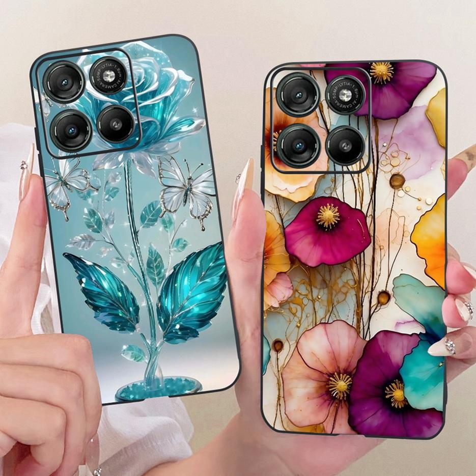 For Motorola Moto G15 Power Case Moto G17 Cute Love Heart Painted Cover Soft Silicone Case For Motorola G17 Power MotoG15 Fundas